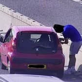 A motorist “needlessly” put himself at risk after stopping his car in a live lane on the M6 to adjust his wing mirror.