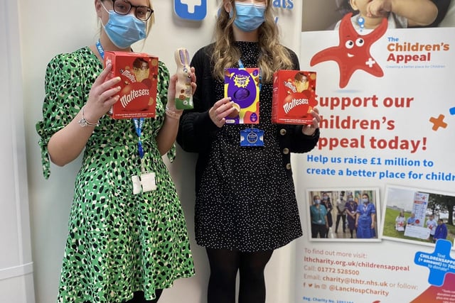 Members of the Neurology Team at the Royal Preston Hospital ensured any young Bank Holiday visitors to its wards received an egg.