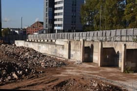 Photo Neil Cross; Progress has halted on the cinema complex on the site of the former Preston Market
