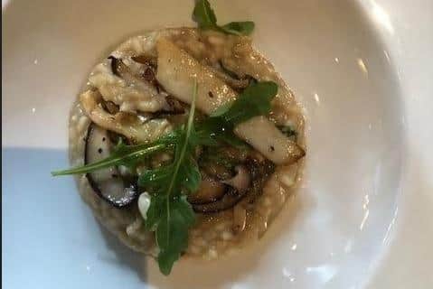 The mushroom and tarragon risotto was a delight