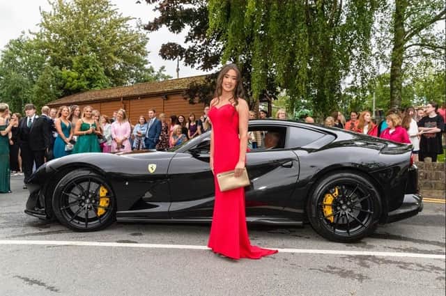 Let's start with a Penwortham Girls' High School pupil arriving in a Ferrari!