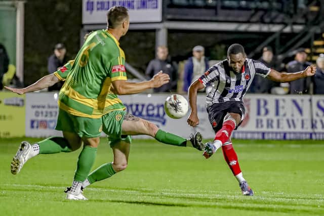 Match action from Chorley's replay win over Runcorn Linnets (photo: David Airey/@dia_images)