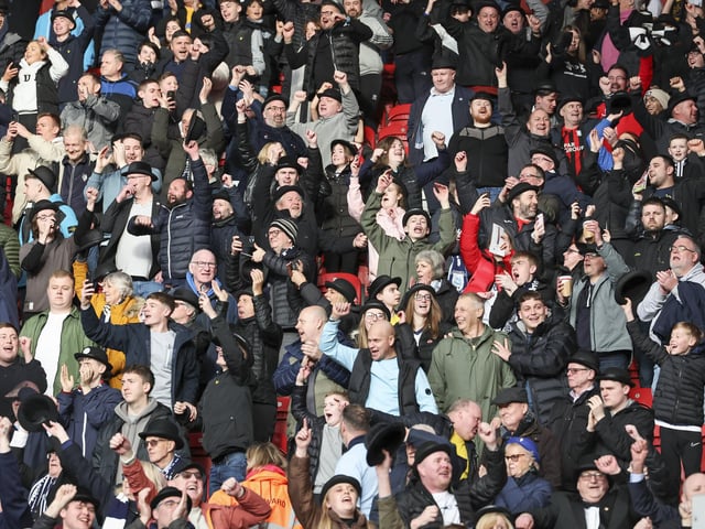 PNE fans at Middlesbrough
