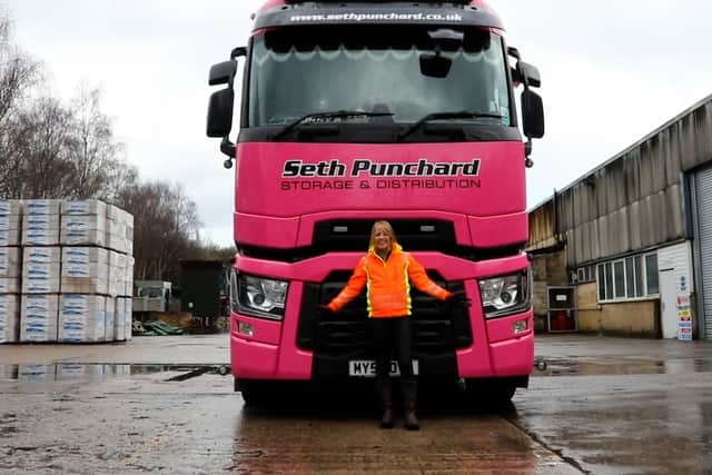 Meet Hayley Hume, a 4ft 9in Derbyshire woman who loves being “high up” in her massive truck and is the smallest lorry driver in the world