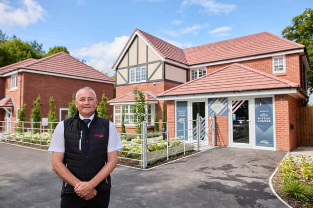 Prospect Homes staff member Jason Webster pictured at Mitton Grange, Whalley, Lancashire