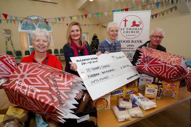 McCarthy Stone make donation to Garstang foodbank