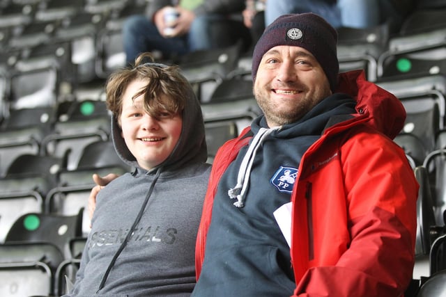 Two PNE supporters ahead of the game at Derby