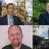 Debating the big issues in Chorley ahead of the local elections (clockwise from top left) - Labour council leader Alistair Bradley, Conservative opposition group leader Alan Cullens and Chorley Green Party co-ordinator Andy Hunter-Rossall