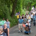 Whittle-le-Woods locals took over the lane that they want to defend from the effects of development (image:  Boyd Harris)