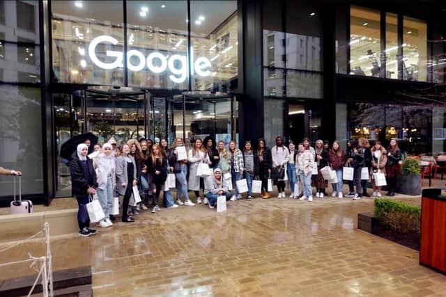 The Fulwood Academy girls visit Google's London offices.