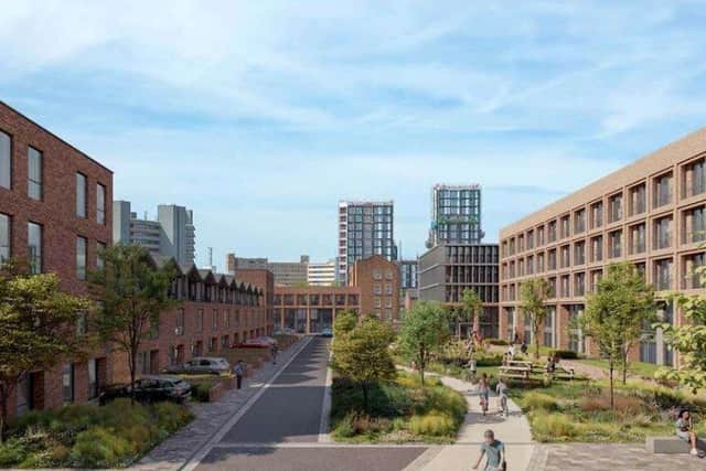 Houses and apartments will make up the Horrocks Mill development - but it has not yet been decided what type of properties the city council will own within it (image: DK-Architects via Preston City Council planning portal)