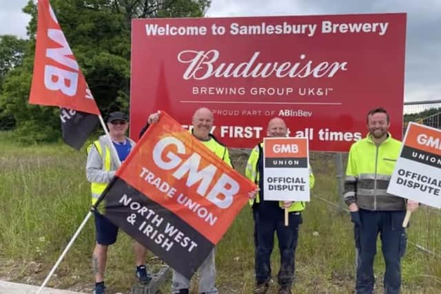 GMB members at Budweiser's Samlesbury site are resuming strike action again next week.