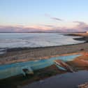 Blue skies over Morecambe Bay By Janette Wright of Bolton le Sands. Morecambe Bay is so called because historian John Whitaker suggested in 1771 that it was the Morikámbē tidal flat described by Greek geographer Claudius Ptolemy (died c170 AD).