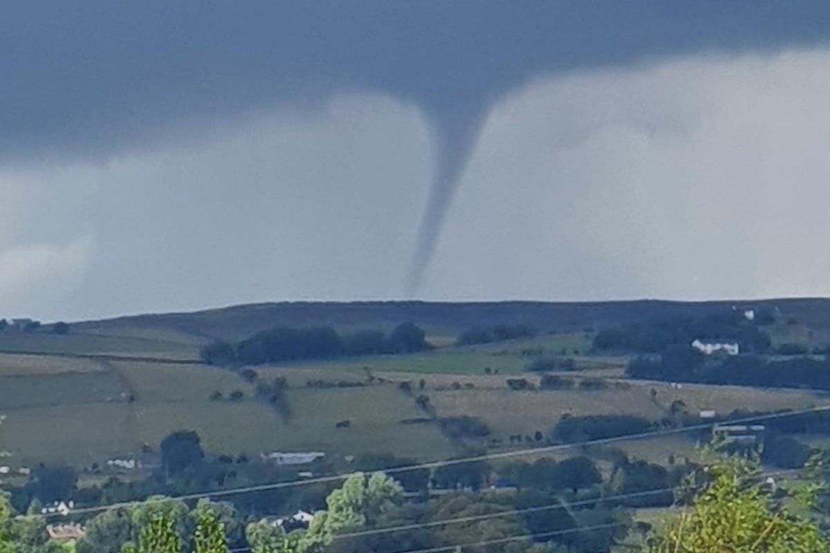 Watch footage of 'tornado' above Pendle Hill taken by walker who said it's 'something I won't forget in a long time'