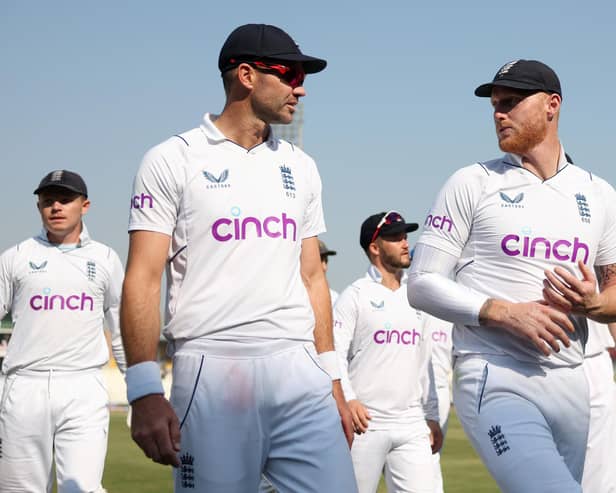 Burnley's James Anderson, left, and his England captain Ben Stokes have been named in the team of the year by the ICC