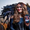 Charlotte Dawson, the daughter of legendary comedian Les Dawson, during rehearsals of Beauty And The Beast at Blackpool Pleasure Beach (Credit: William Lailey / SWNS)