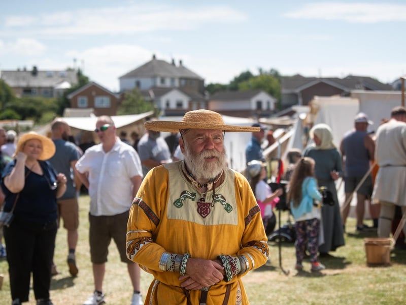 Heysham Viking Festival 2026 - a participant in traditional Viking costume.