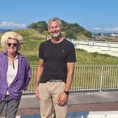 Si Bellamy, executive director of Eden Project, with Coun Catherine Potter, cabinet member for visitor economy, community wealth building and culture, at the site of Eden Project Morecambe.