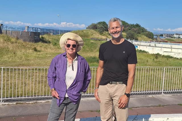 Si Bellamy, executive director of Eden Project, with Coun Catherine Potter, cabinet member for visitor economy, community wealth building and culture, at the site of Eden Project Morecambe.