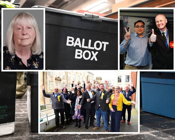 [Clockwise from bottom] Liberal Democrats celebrate local election success, Tory leader Sue Whittam wants a general election and Cllr Matthew Brown, right of picture with Cllr Siraz Natha, pledges Labour will continue to tackle inequalities