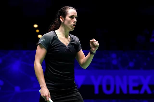 Chloe Birch in action during day two of the YONEX All England Open Badminton Championships at the Utilita Arena Birmingham
