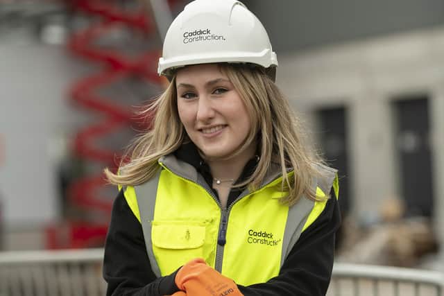 Isabelle Roberts, 17 from Tarleton has joined forces with the team at Caddick Group’s Farington Park development to mark International Women’s Day.