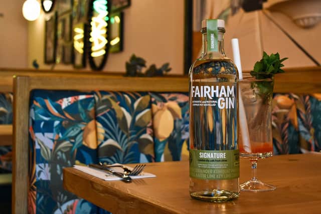 Fairham Signature Gin will be featured on the menu as a G&T and in signature cocktails.