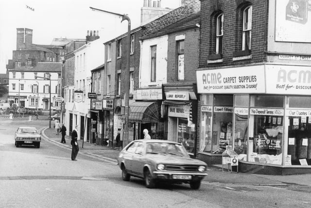 None of these shops remain on Friargate. They were all bulldozed to make way for student housing. In the distance you can just make out one stalwart of the area - the Adelphi pub