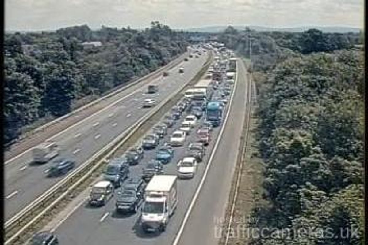 Long delays and miles of congestion after car bursts into flames on M6 near Preston
