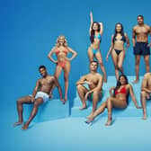 The cast of Love Island UK series 10: André Furtado, Molly Marsh, George Fensom, Ruchee Gurung, Ella Thomas, Catherine Agbaje, Tyrique Hyde, Medhi Edno, Jess Harding and Mitchel Taylor. (Credit: Vincent Dolman/ITV)