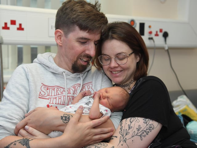 Aria Violet Goring, born 11/09/22 at 03:51 weighing 5lb 7oz, to Nicole and Ben Goring of Buckshaw Village