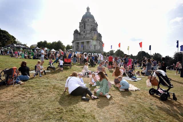 The Highest Point Festival held a family fun day as part of its weekend festivities in Williamson Park, Lancaster. Families enjoy the show in the sunshine. Picture by Paul Heyes, Sunday September 05, 2021.
