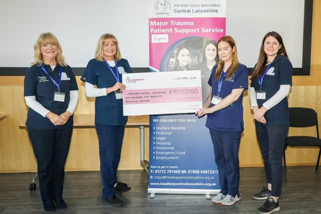 Headway Central Lancashire staff from left: Margaret Cliffe, Liz Bamber, Kayleigh Fletcher and Laura Brown