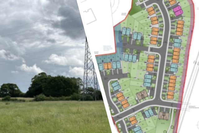 The site and lauout of the proposed affordable housing estate near Sidgreaves Lane in Cottam (site: Mosaic Town Planning, via Preston City Council planning portal )