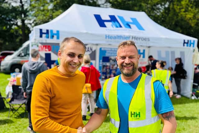 Burnley Borough Council CEO Lukman Patel and Healthier Heroes CEO Andrew Powell