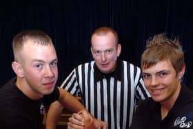 Flashback to 2008 when the Birtish Junior Arm Wrestling Championships were held at the Crofters
Paul Waters with Scott Strong and referee Keith Taylor are pictured.