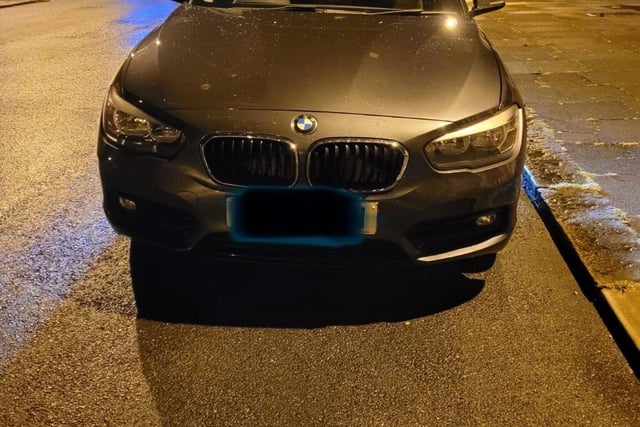 Police officers were drawn to this BMW as its MOT expired two months ago. 
After speaking to the driver and carrying out a roadside drugs test, he was arrested for drug-driving.