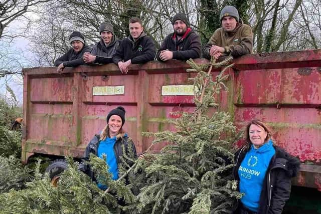 The Rainbow to team ready to recycle your trees