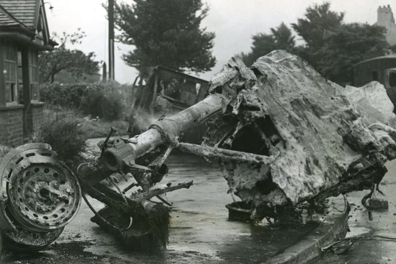 Wreckage from the American Liberator bomber