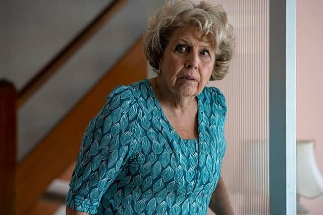 A terrified Ann Moore Martin (Anne Reid) in the new BBC drama The Sixth Commandment. Picture by BBC/Wild Mercury/Amanda Searle