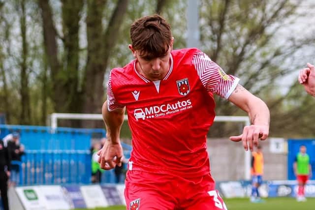 Brad Holmes was on target for Chorley (photo:Stefan Willoughby)