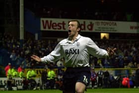 Paul McKenna celebrates scoring the winning penalty during the penalty shoot-out during the Preston North End v Birmingham City Nationwide division one play-off semi-final second leg at Deepdale