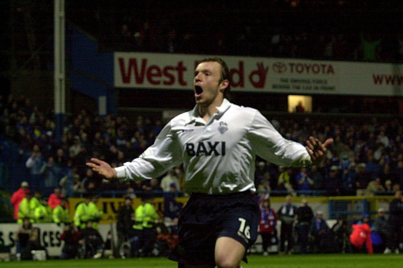 Paul McKenna celebrates scoring the winning penalty during the penalty shoot-out during the Preston North End v Birmingham City Nationwide division one play-off semi-final second leg at Deepdale