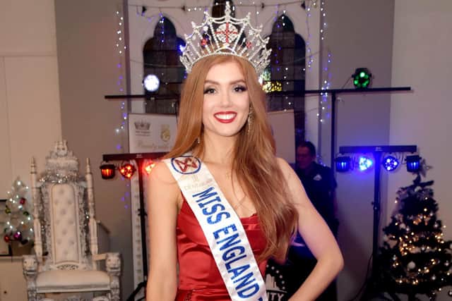Jessica Gagen, Miss England, pictured at the Sanctuary Workshops New Life Church, Leicester.