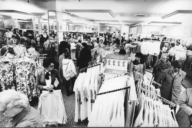 A busy Marks & Spencer store in the 1980s