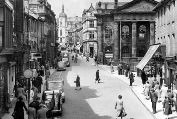 Market Street was a popular thoroughfare in the Fifties, just as now.
