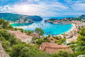 Panoramic view of Porte de Soller, Palma Mallorca, Spain