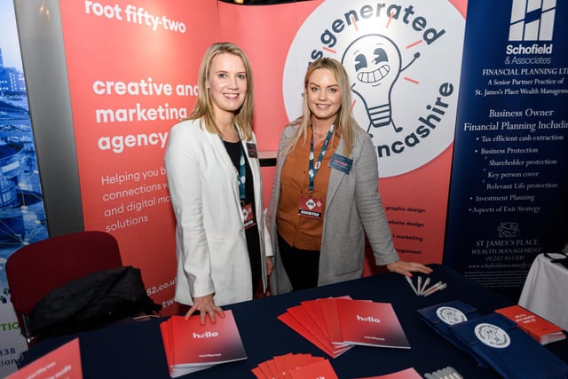 Kimberley Thompson and Kayleigh James from Root Fifty-Two at Lancashire Business Expo 2022. Photo: Kelvin Stuttard