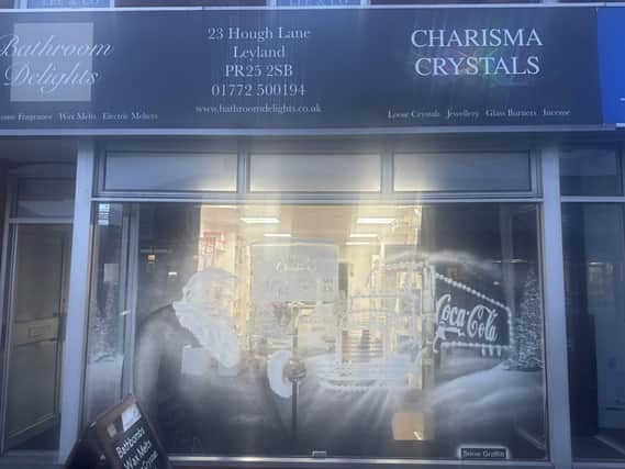 Our amazing Christmas window display. Photo: Snow Graffiti