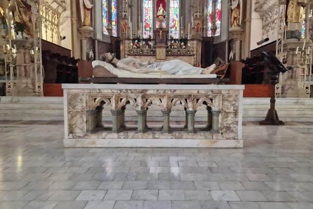 The nave altar and the platform on which it stands are to be removed (image: Kepczyk Pearce Sanderson, via Preston City Council planning portal)